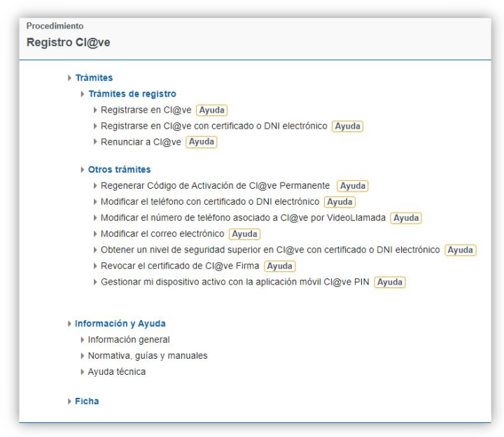Cómo registrarse en el servicio de Cl@ve PIN