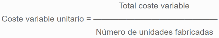 Fórmula coste variable unitario