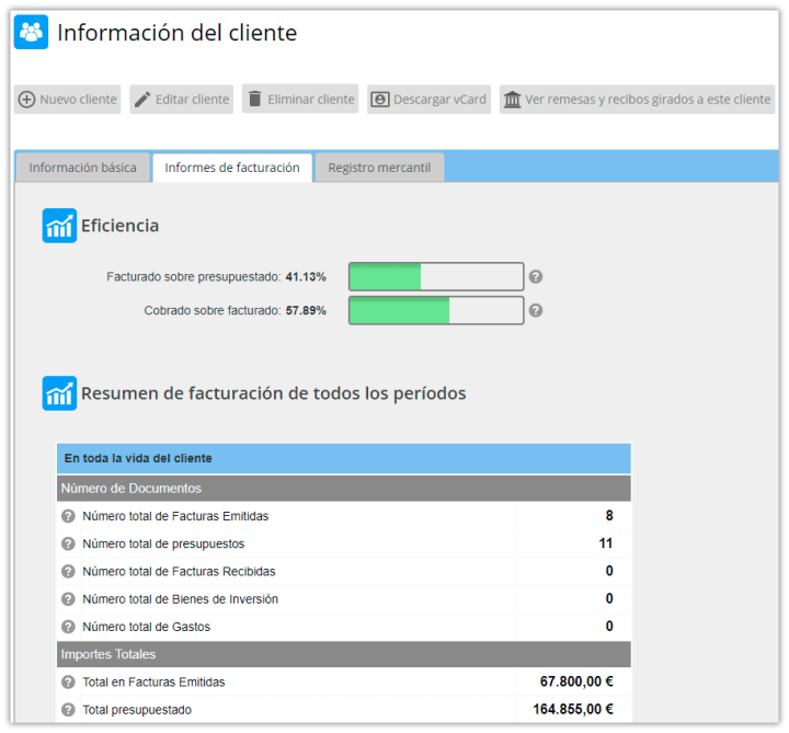 Información del cliente