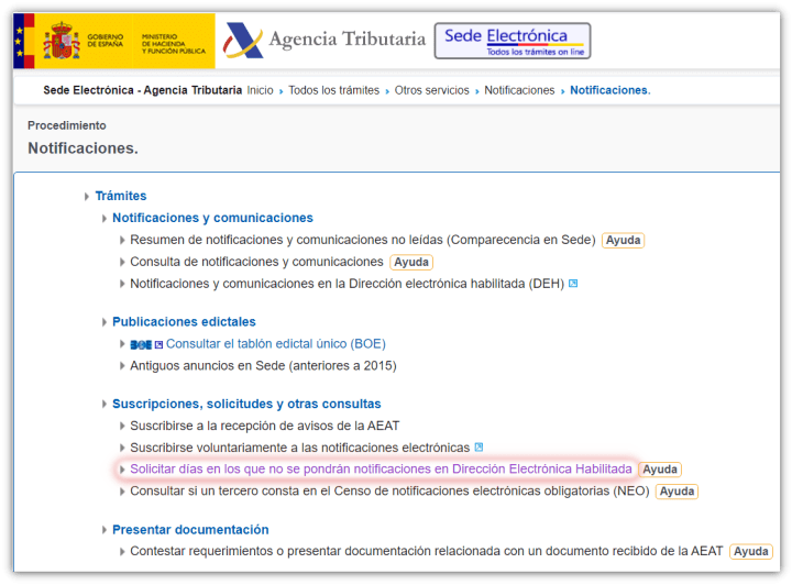 Solicitar vacaciones fiscales