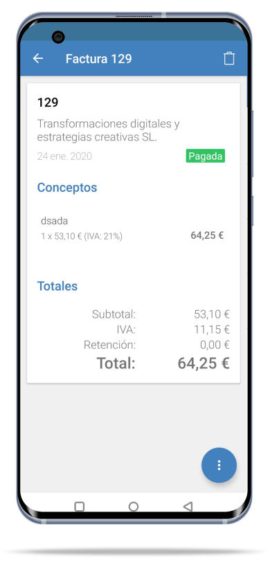 Factura pagada app