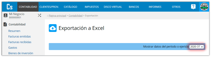 período o ejercicio